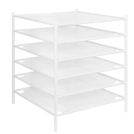 STORAGE MANIAC Sweater Drying Rack, Mesh Clothes Drying Rack, Stackable Laundry Drying Rack, Lay Flat Dryer for Delicates, Portable Dry Rack for Indoor or Outdoor, White, 6-Pack