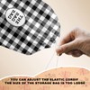 CQM Black White Buffalo Check Plaid Plastic Bag Holder for