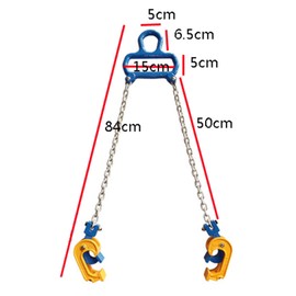 1 Ton Chain Lifter 2200 lbs Capacity Carbon Steel Drums Barrels Lifting Sling Chain Lifter fit for Metal Strap and Plastic lid Drums