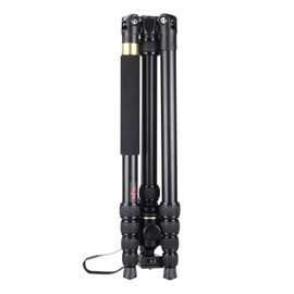 HSU Photographic Aluminium Alloy Tripod Kit with Monopod Stand Ball Head for Travel DSLR Camera