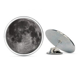 NYC Jewelers Full Moon NASA Photo Metal 0.75" Lapel Hat Pin Tie Tack Pinback