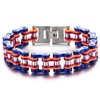 COOLSTEELANDBEYOND Large Men's Bracelet Bicycle Chain Motorcycle Chain Stainless Steel