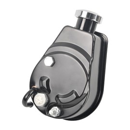 MOAFAYE Power Steering Pump, Saginaw Power Steering Pump 5/8" Keyway Pulley Shaft, Compatible with 66-74 GM Chevy Ford Chrysler P Series, Black