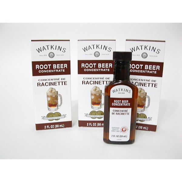 Watkins Extract 2oz Bottle (Pack of 3) Choose Flavor Below (Root Beer)