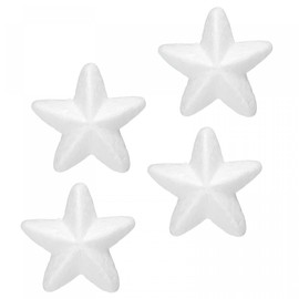 sourcing map Foam Stars for Art 2.56 x 2.56 Styrofoam for Home Craft Project, Pack of 4