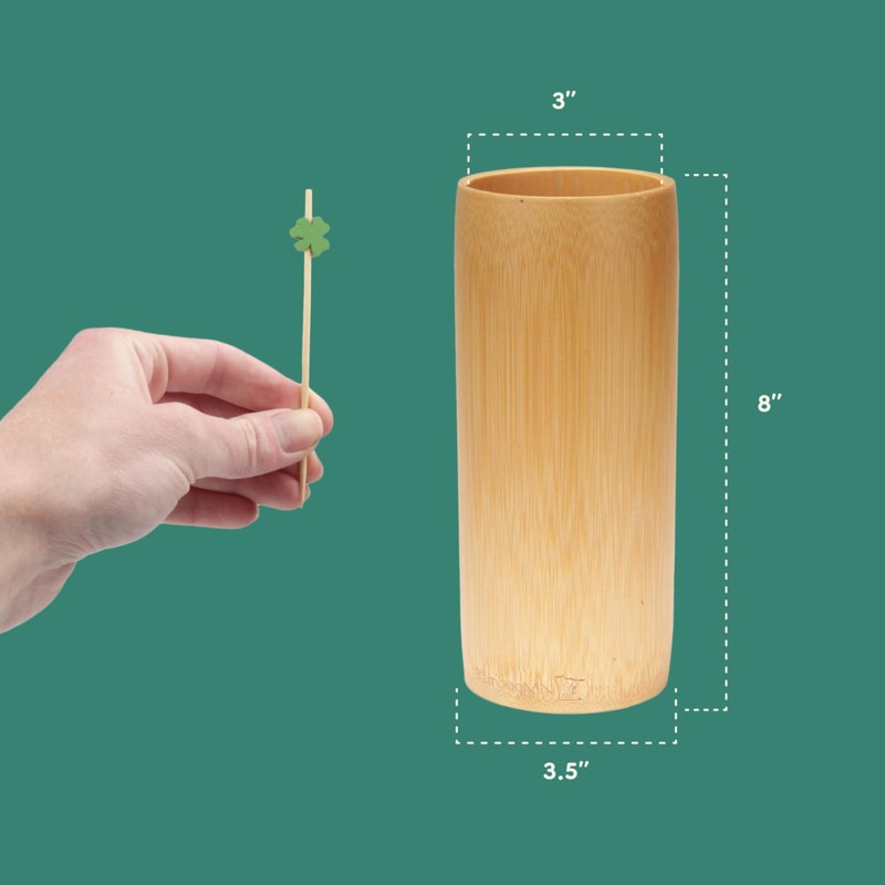 Natural Bamboo Flower Vase/Holder - Carbonized Brown - 1 Piece