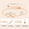 CDE Rose Gold Initial Heart Infinity Bracelets for Women Adjustable