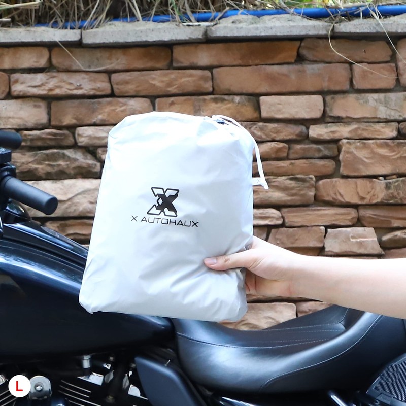 X AUTOHAUX Motorcycle Cover Lightweight Half Cover Outdoor Waterproof Rain