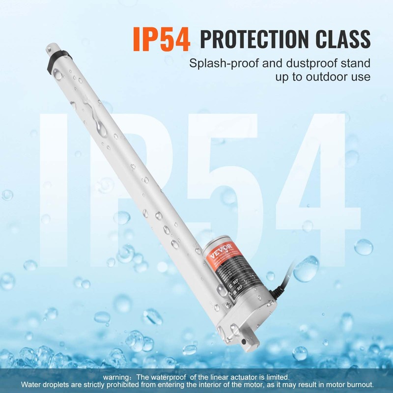 VEVOR Linear Actuator 12V, 18 Inch High Load 330lbs/1500N Linear