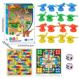 shenhailan Magnetic Board Game Educational Toys for Beginner Boys Girls Kids Adults Gifts(Dinosaur Flying Chess, 6611)