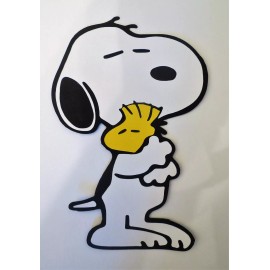 Snoopy With Woodstock Die Cut Cardstock Scrapbook Embellishement Cardmaking
