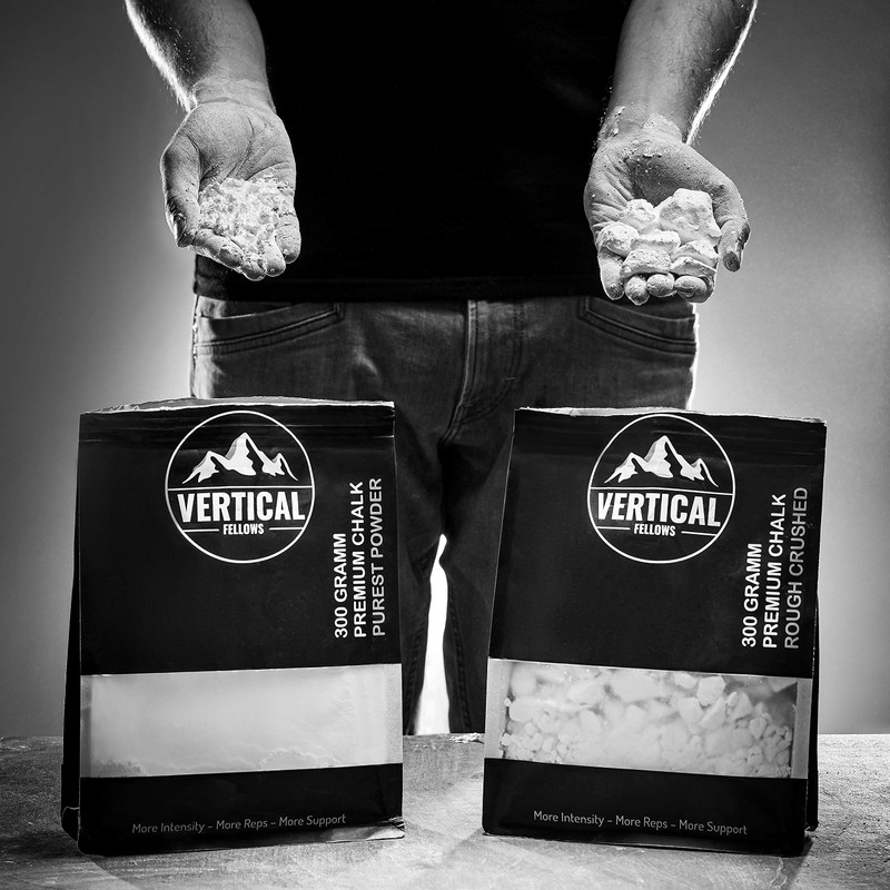 VERTICAL FELLOWS Chalk coarse 300g DERMATEST very good climbing chalk,