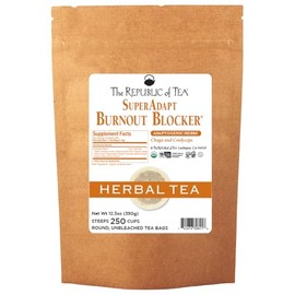 The Republic of Tea - Burnout Blocker SuperAdapt Tea, 250 Tea Bags, Caffeine Free