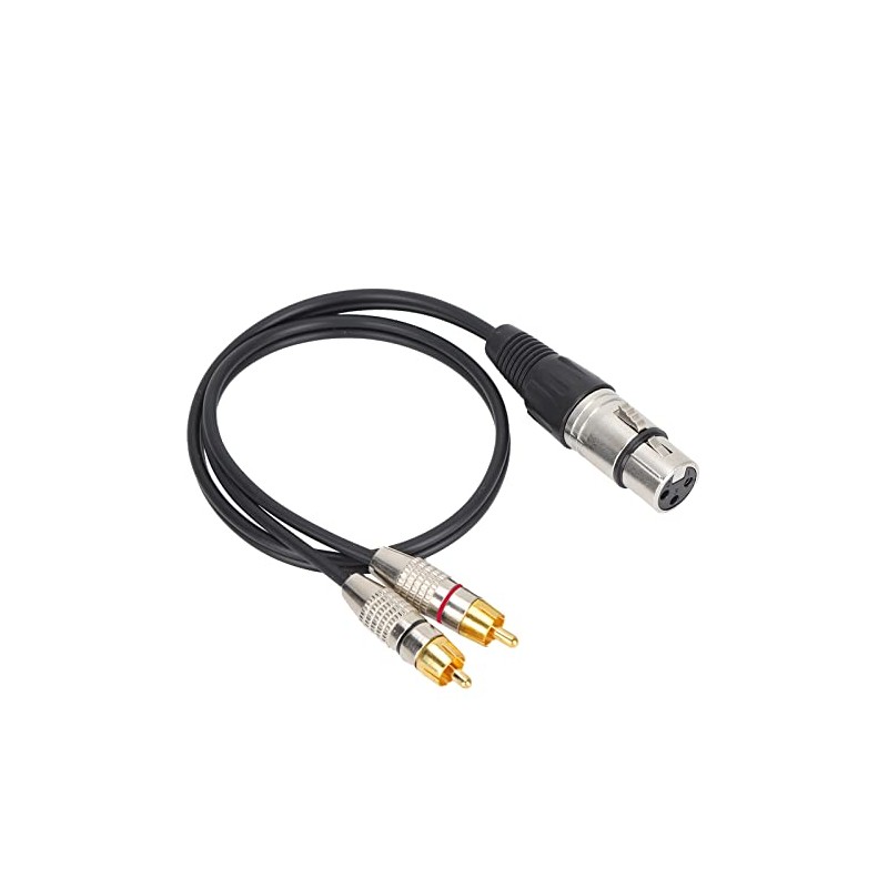 Cable de Audio de 1 XLR Hembra a 2 Macho,