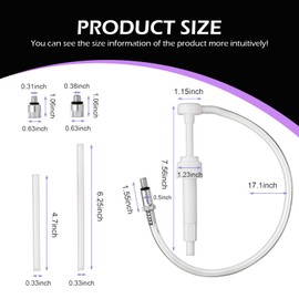 Ferianl Upgrade Lower Unit Gear Oil Pump for Standard Quart Bottles, Includes 3/8 inch 8mm 10mm Metal Adapters, Compatible With Most Marine and Mercury Boat Outboard Motors(Not Fit Volvo Penta)