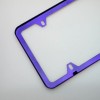 MotorVehicleParts 4Hole Slim Powder Coated Candy Purple Stainless Steel License