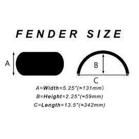 Universal Motorcycle Front Fender Short Aluminum Mudguard Fit for 17''-19'' Tires Dirt Bike Cafe Racer Chopper Bobber Touring(Raw)