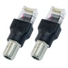 Jiozermi 2 Pcs RF to RJ45 Converter Adapter，Coaxial to Ethernet