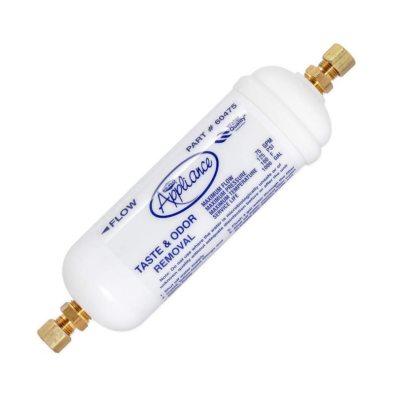 EZ-FLO 6 Inch In-Line Water Filter, Brass 1/4 Inch MIP