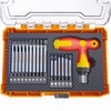 Crosstar Impact-Rated 30-Piece Interchangeable Ratcheting T-Handle Set – SAE, Metric,