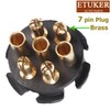 ETUKER 7-Pin Trailer Male Plug - Waterproof 12N Electrical Connector