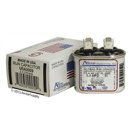 Goodman CAP050000370VAP Replacement - 5 uf / Mfd 370 / 440 VAC AmRad Oval Universal Capacitor , Made in the U.S.A.