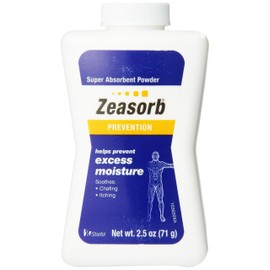 Zeasorb Prevention Super Absorbent Powder, Foot Care, 2.5-Ounce Bottle