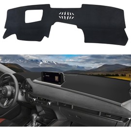 Tapete Cubierta para Tablero para Mazda 2020-2025 2026 CX-30 CX30 Accesorios (con HUD) Material de Franela Negra Antideslizante Tapete Cubierta para Tablero Parasol Protector contra Resplandor