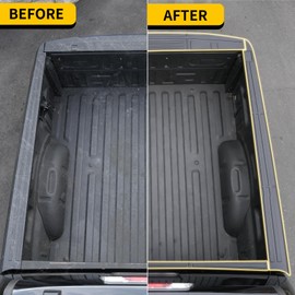 Maxzina Truck Bed Cap Cover Compatible with 2021-2025 Ford F150 5.5FT Pickup Bed Front Side Rail Cap Protector Tailgate Molding Cover Protector 4PCS for 2024 Ford F-150 Accessories