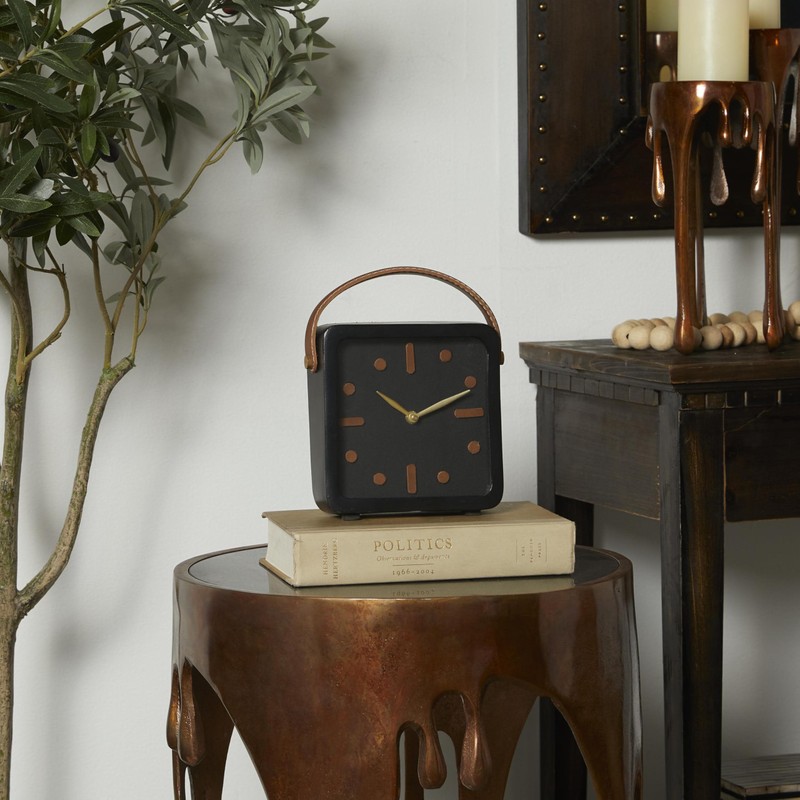 Deco 79 Clock, Small Size, Black