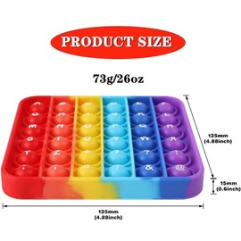 Alphabet Popper (1 Pack) Fidgety Toy, ABC Letter Learning & Educational Popper Uppercase Lowercase Matching Game, Stress Relief Sensory Popping Game, Preschool Montessori Toy for Classroom