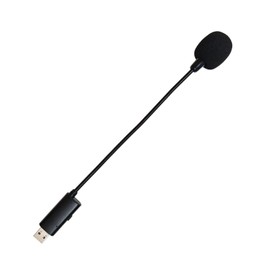 PDEEY USB Microphone for MacBook Computer Laptop PC to Webinar Dictation Zoom Meetings - Mini Small USB Gooseneck Mic, Built in Sound Card and On/Off Switch