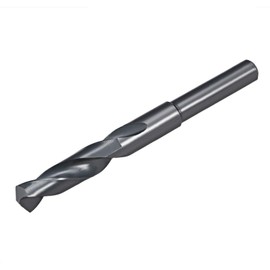 TA-VIGOR 15mm Reduced Shank Drill Bit, 1/2 Inch Shank Blacksmith Drill Bit High-Speed Steel Twist Drill Bit HSS 9341 for Aluminium, Steel, Wood, Plastic, Black Oxide