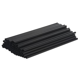 Disposable Black Plastic Boba Straws 9 Inch - 8mm Wide Diameter Individually Wrapped (1200 Count Bulk) for Bubble Tea, Smoothies, Milkshakes - BPA-Free & Durable, Elegant for Parties, Cafes, Home Use