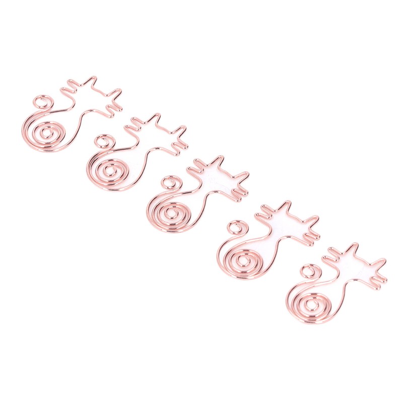 100Pcs Cute Paper Clips Rose Gold Cat Shape Anti Slip