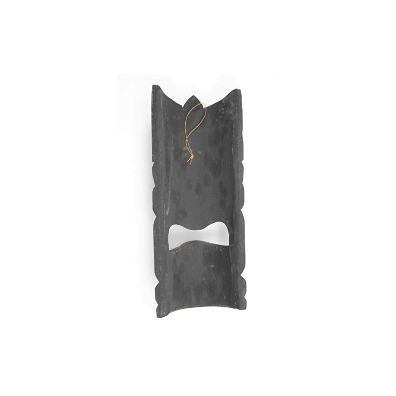 Artisanal Tiki Mask Height 30 cm Wooden Traditional Style Decorative