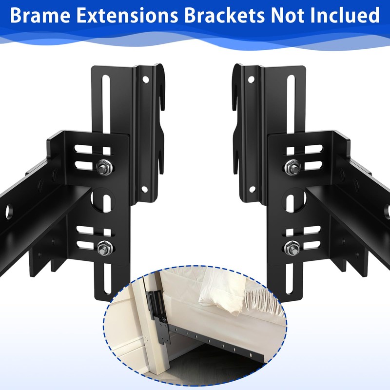 4pcs Black Bolt on to Hook on 711 Bed Frame