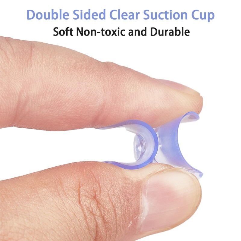 GORGECRAFT 10 Pack Small Suction Cups 20.5Mm Double Sided Suction