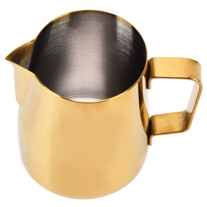 380ML Coffee Pitcher Cup Bright Gold Stainless Steel Coffee Milk