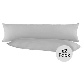Double Pack Cotton Reinforced Pillow Cases For Side Sleeper Pillow - 40 x 145 cm In 13 Modern Colours