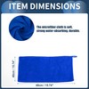 INFINAUTO Cleaning Cloths Towel,Car Drying Plush Cloth Absorbent Microfiber Blue,3pcs