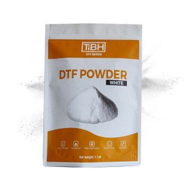 TIBH DTF Powder 500g/ 1.1lbs - White Digital Transfer Hot Melt Adhesive Powder for DTF Printer, Works with Sublimation. PreTreat Powder for DTF Ink Designs on All Textile - DIY