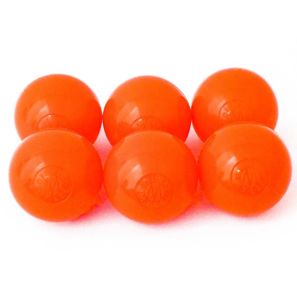 MYLEC WARM WEATHER DEK/BALL/ROLLER/STREET HOCKEY BALL FOR INDOOR/OUTDOOR USE HOCKEY BALL 6 PACK - ORANGE, 60 DEGREES AND OVER