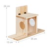Relaxdays 1 x Wooden Squirrel Feeder, 2 Entrances & Seating