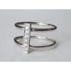 Sovats Two Band Ring For Women Set With White Cubic