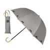 PT Full Blackout 2 Tier Folding Umbrella/Ribbon Linen GY×BK, Black