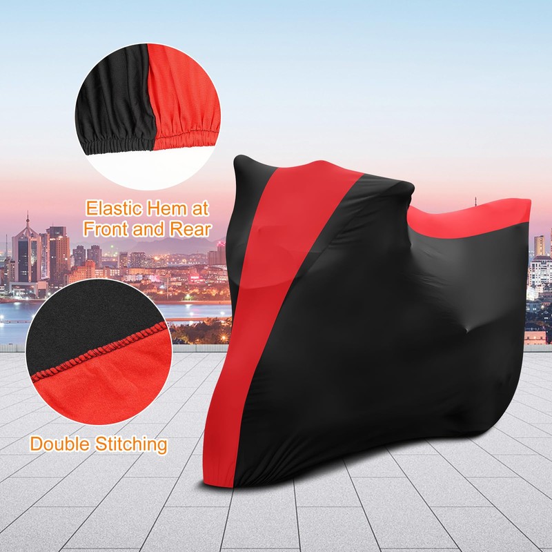 Indoor Motorcycle Cover, Soft Stretch Elastic Dustproof Protection Windproof Cover