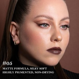 JUAAZIN 2Pcs Gradient Matte Lipstick Crayon Lip Liner pencil, Flawless Contour Gradual Ombre Effect lip Pencil, Lipstick for Women Long Lasting Waterproof Smudge Proof Lipstick Pencil 05#+08#