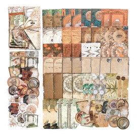 100PCS Vintage Journaling Scrapbooking Supplies Ephemera Pack for Junk Journal Bullet Journals Planners Decoupage Paper Scrapbook Stickers Aesthetic Cottagecore Collage Craft Album (Astronomy)