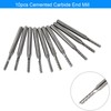 10 Pieces End Mill Carbide Cutter Set Engraving Bits Carving
